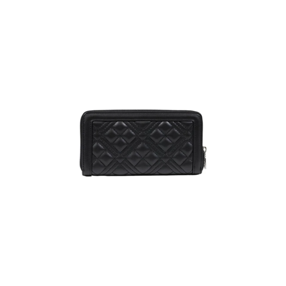 Love Moschino Gewatteerde ritsportemonnee Black Dames