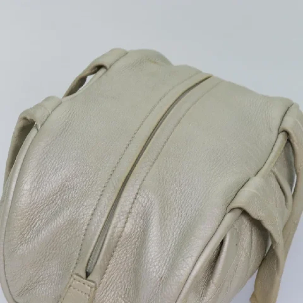 Chanel Vintage Pre-owned Leather handbags Gray Dames