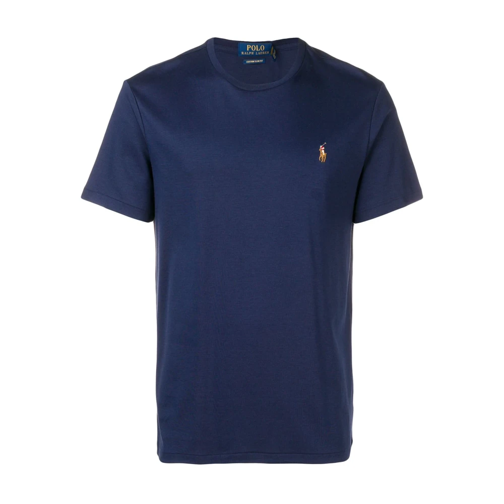 Polo Ralph Lauren Geborduurd Slim Fit Katoenen T-shirt Blue Heren