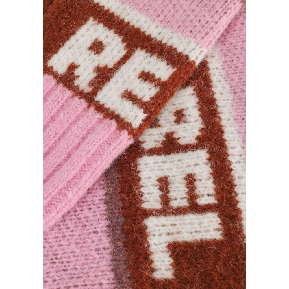 Colourful Rebel Intarsia Gebreide Trui Ximenia Pink Dames