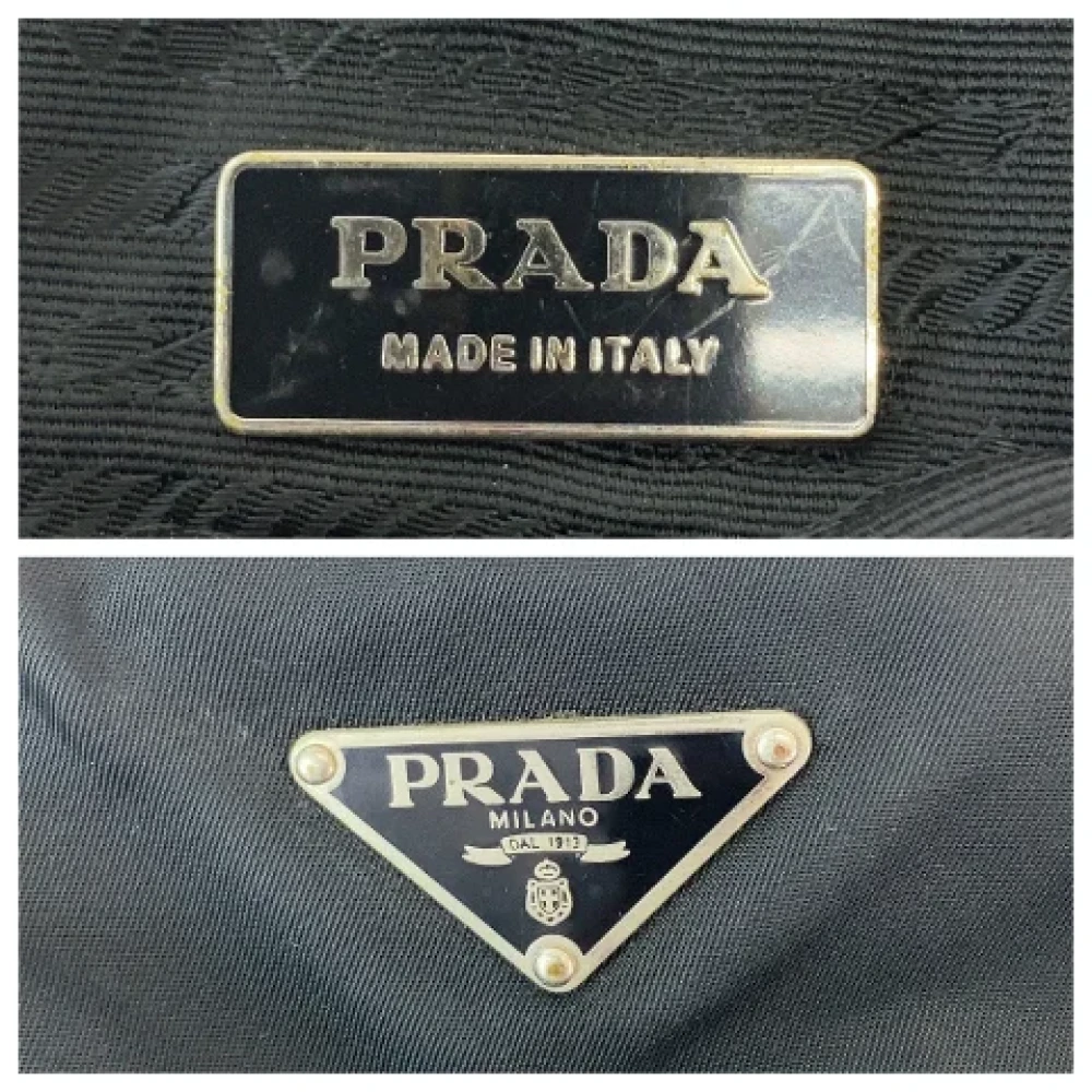 Prada Vintage Pre-owned Canvas prada-bags Black Dames