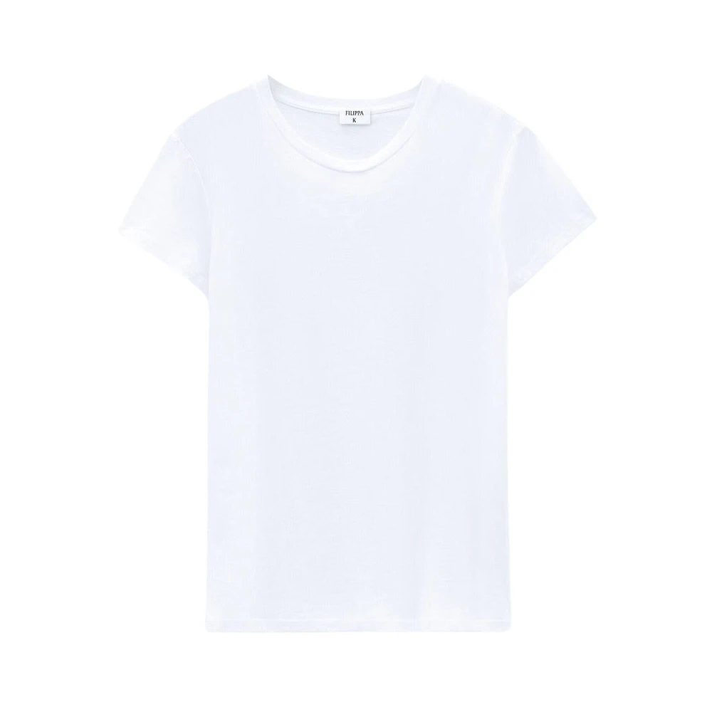 Filippa K Wit Katoenen T-shirt White Dames