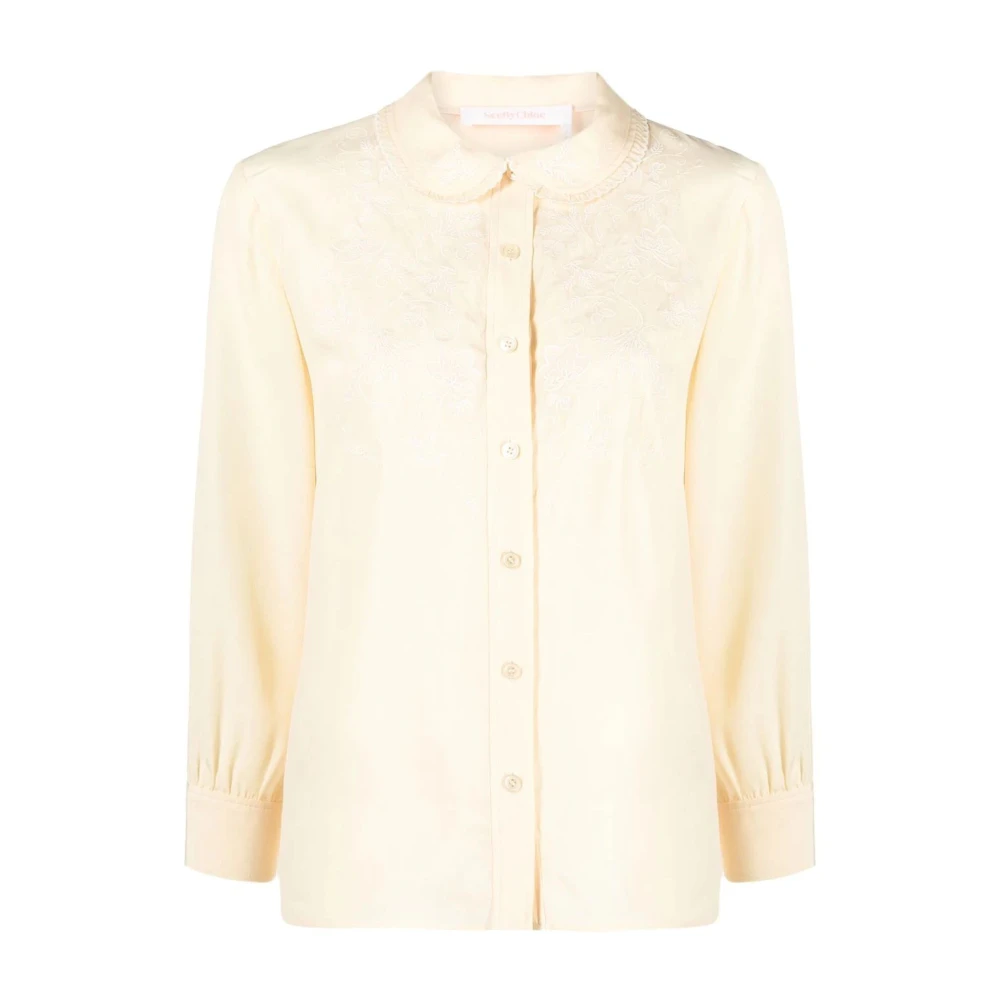 See by Chloé Casual Beige Lange Mouwen Shirt Beige Dames