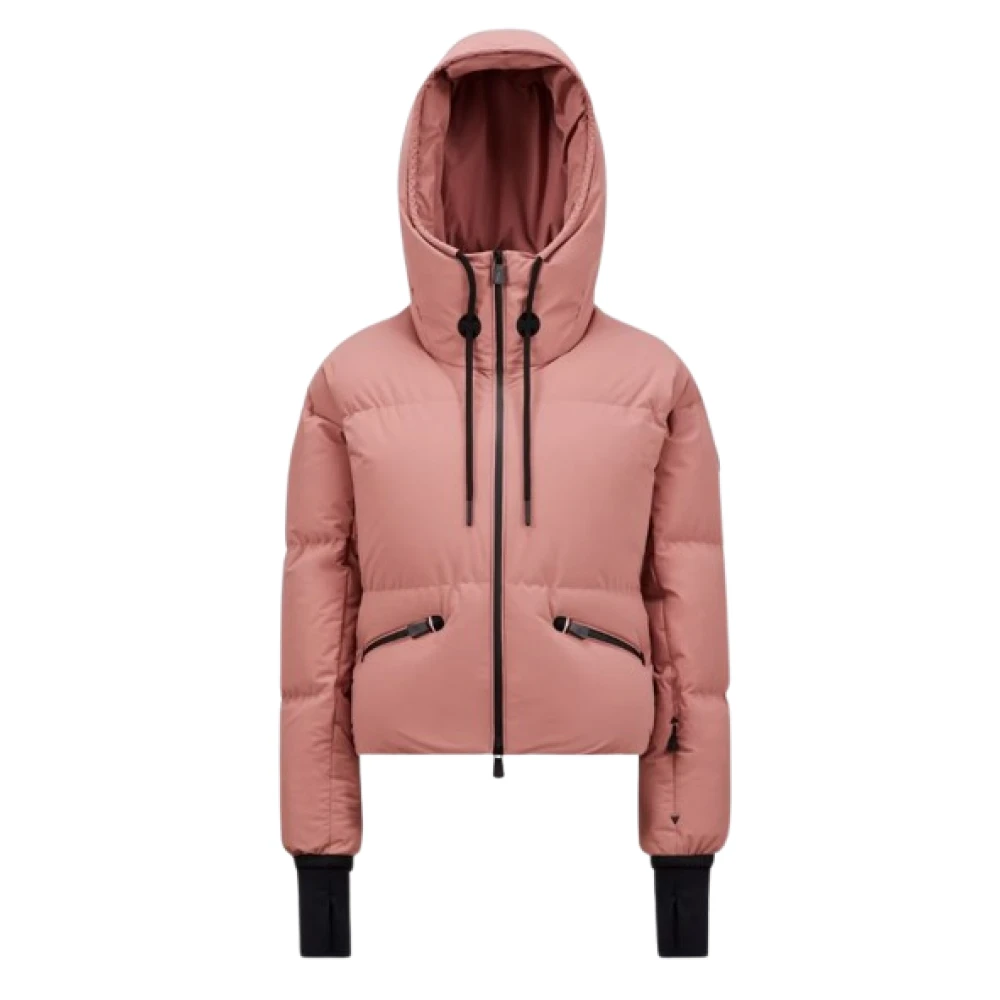 Moncler Tech Poplin Donsgevulde Ski Jas Pink Dames