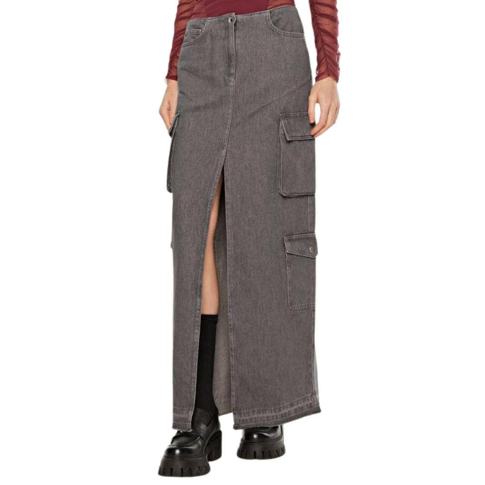 Patrizia Pepe Grå Denimkjol