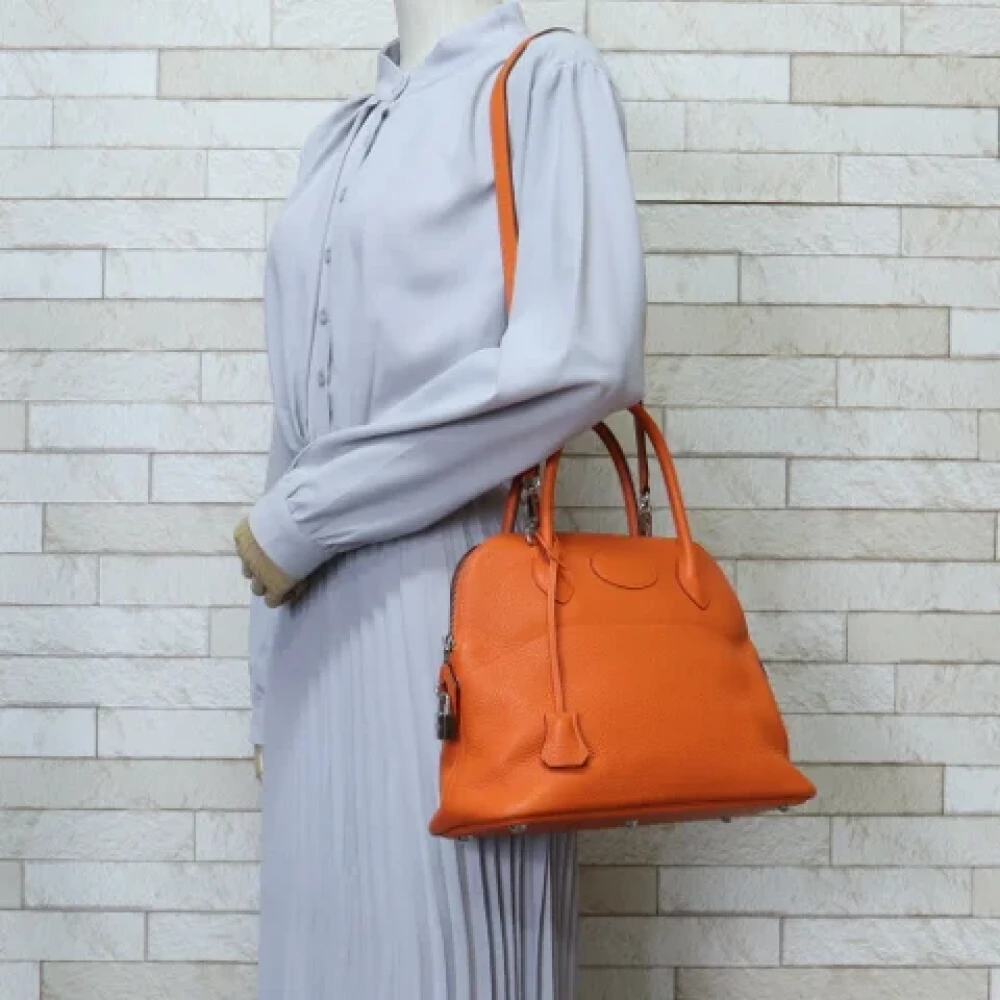 Hermès Vintage Pre-owned Leather shoulder-bags Orange Dames