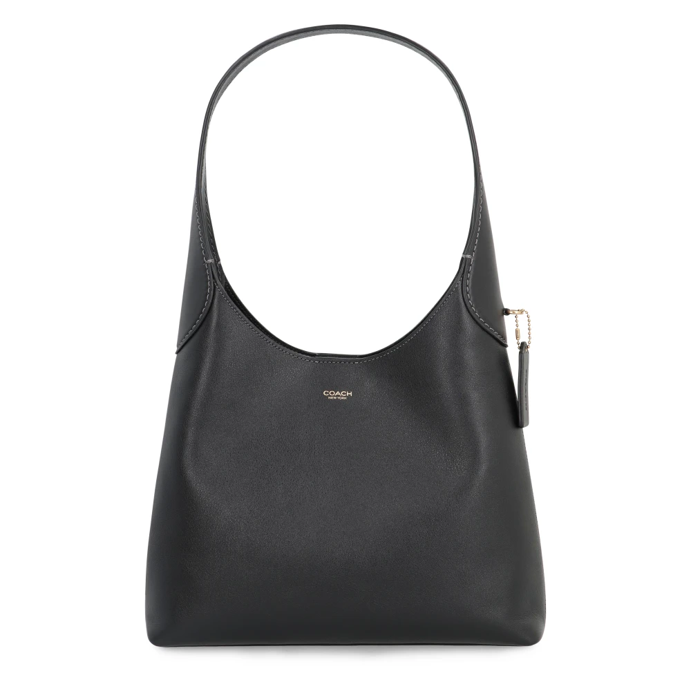 Coach Women's Black Shoulder Bags, One Size, Grainy Leather Top Handle Bag