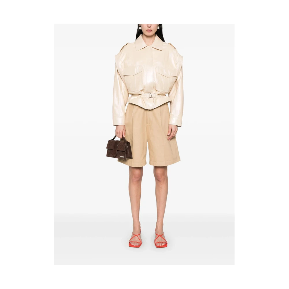 IRO Beige Riem Epauletten Buitenkleding Beige Dames