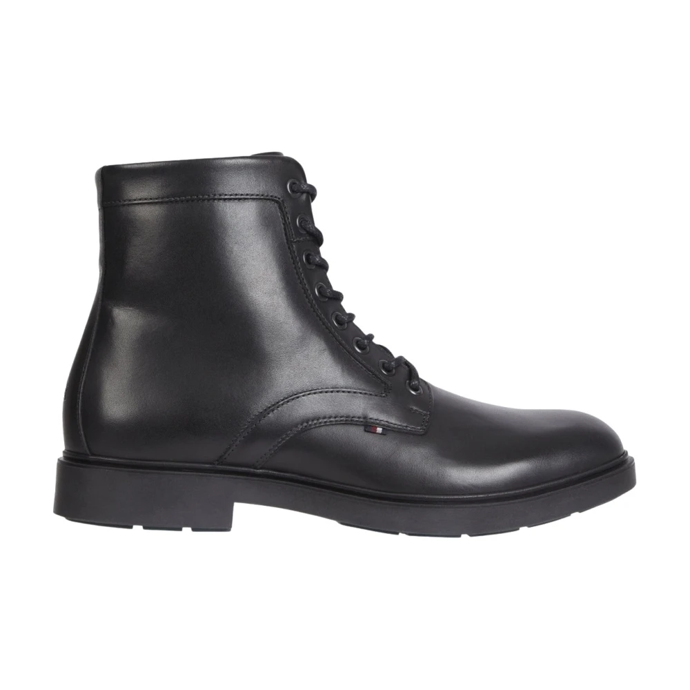 Tommy Hilfiger Verhoogde Afgeronde Veterschoen Black Heren