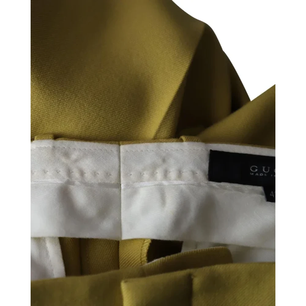 Gucci Vintage Pre-owned Wool bottoms Yellow Dames