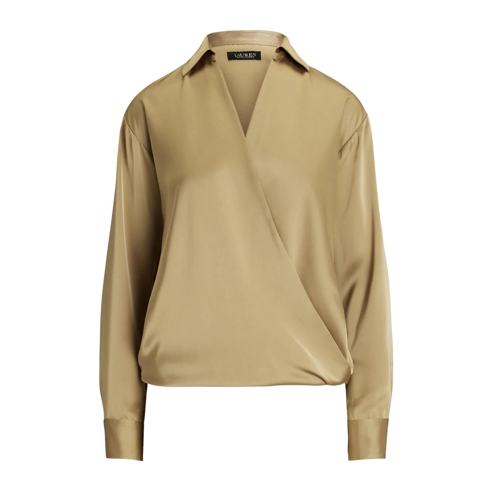Ralph Lauren Jaylah Blouse met Lange Mouwen Yellow Dames