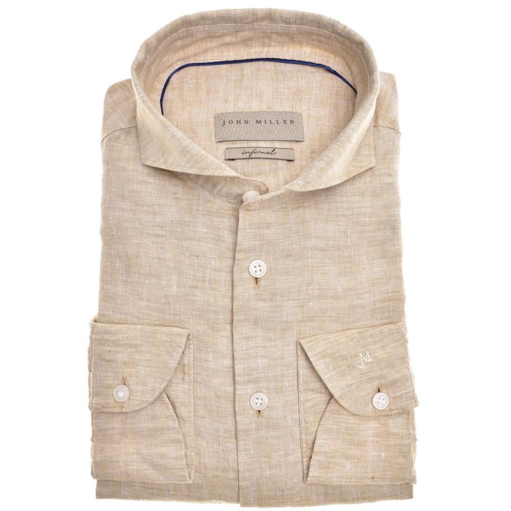 John Miller Beige Linnen Overhemdjurk Beige Heren