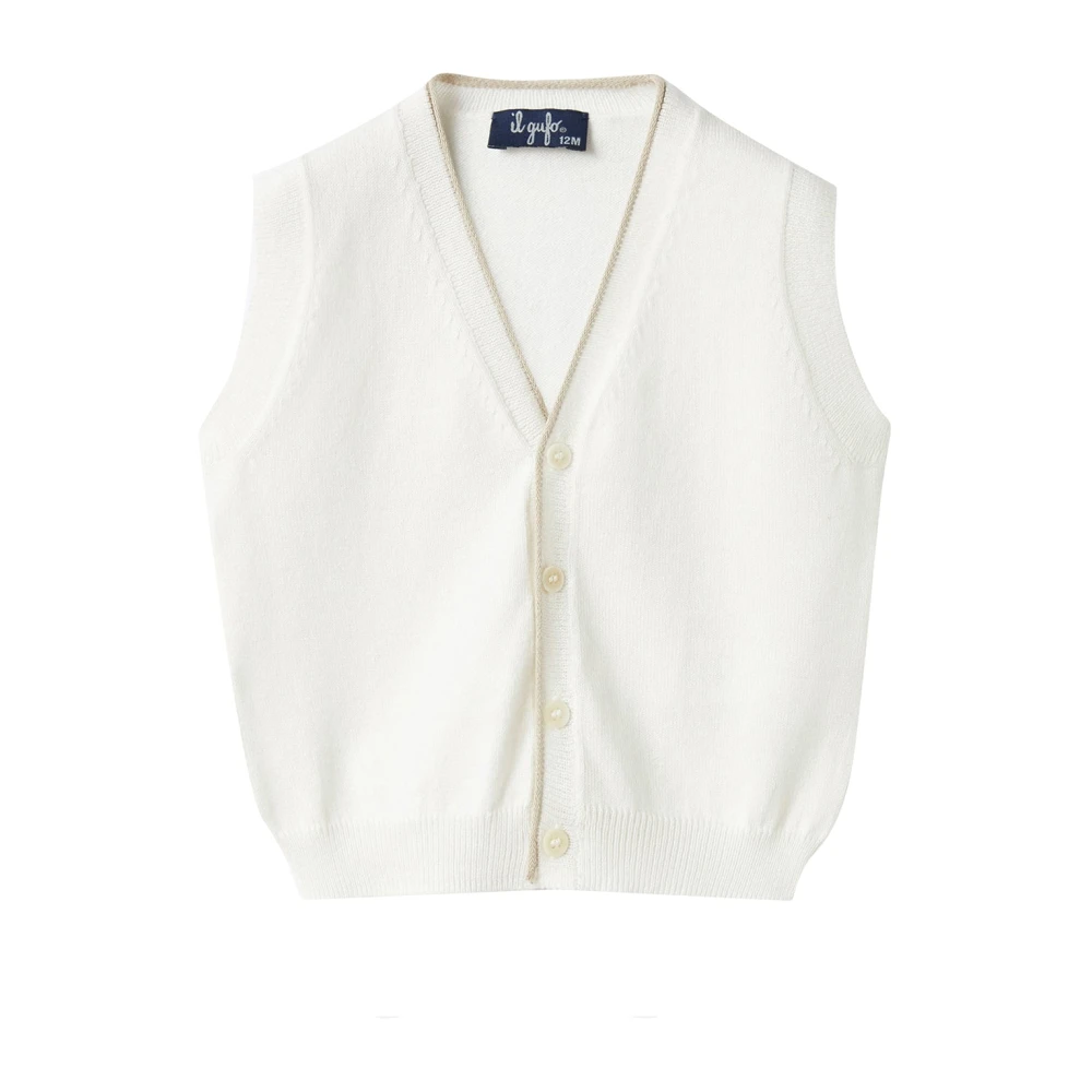 Il Gufo Boys White Waistcoats, 9 M, Maglia Cardigan