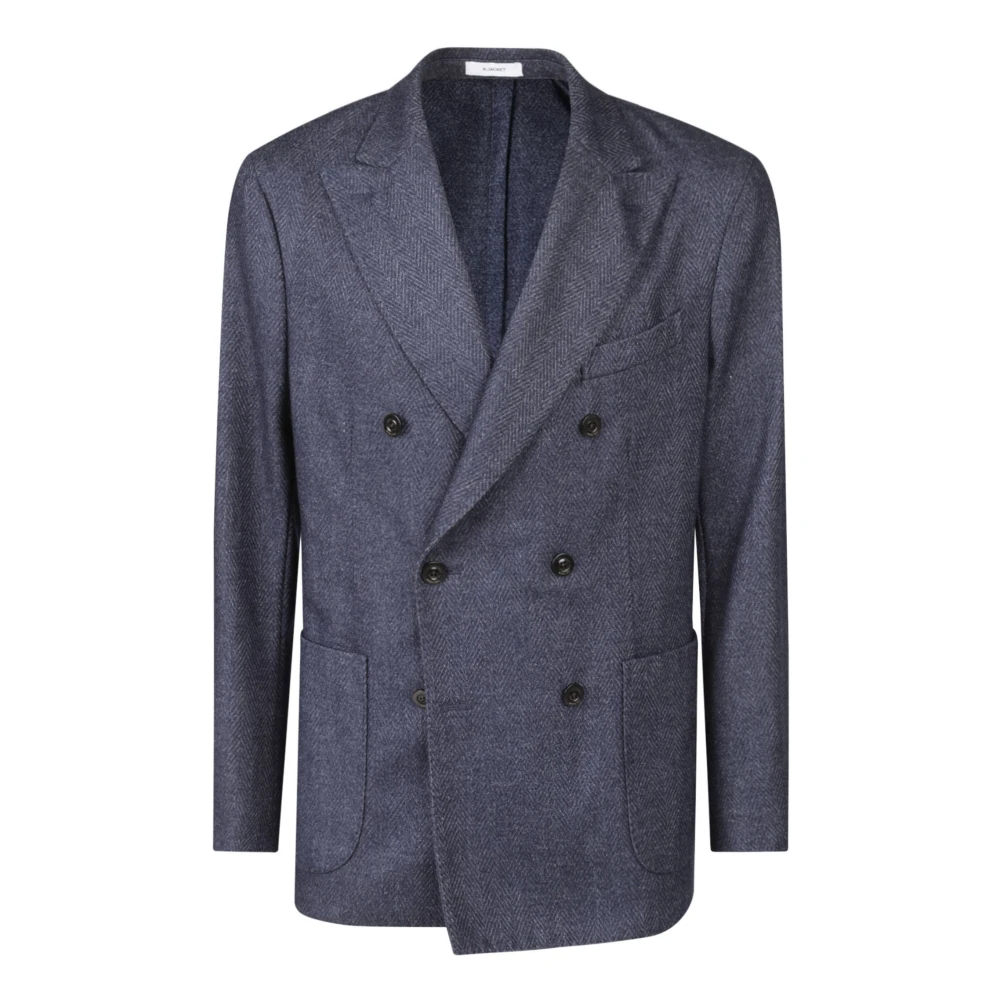 Boglioli Stijlvolle Double-Breasted Jas Blue Heren
