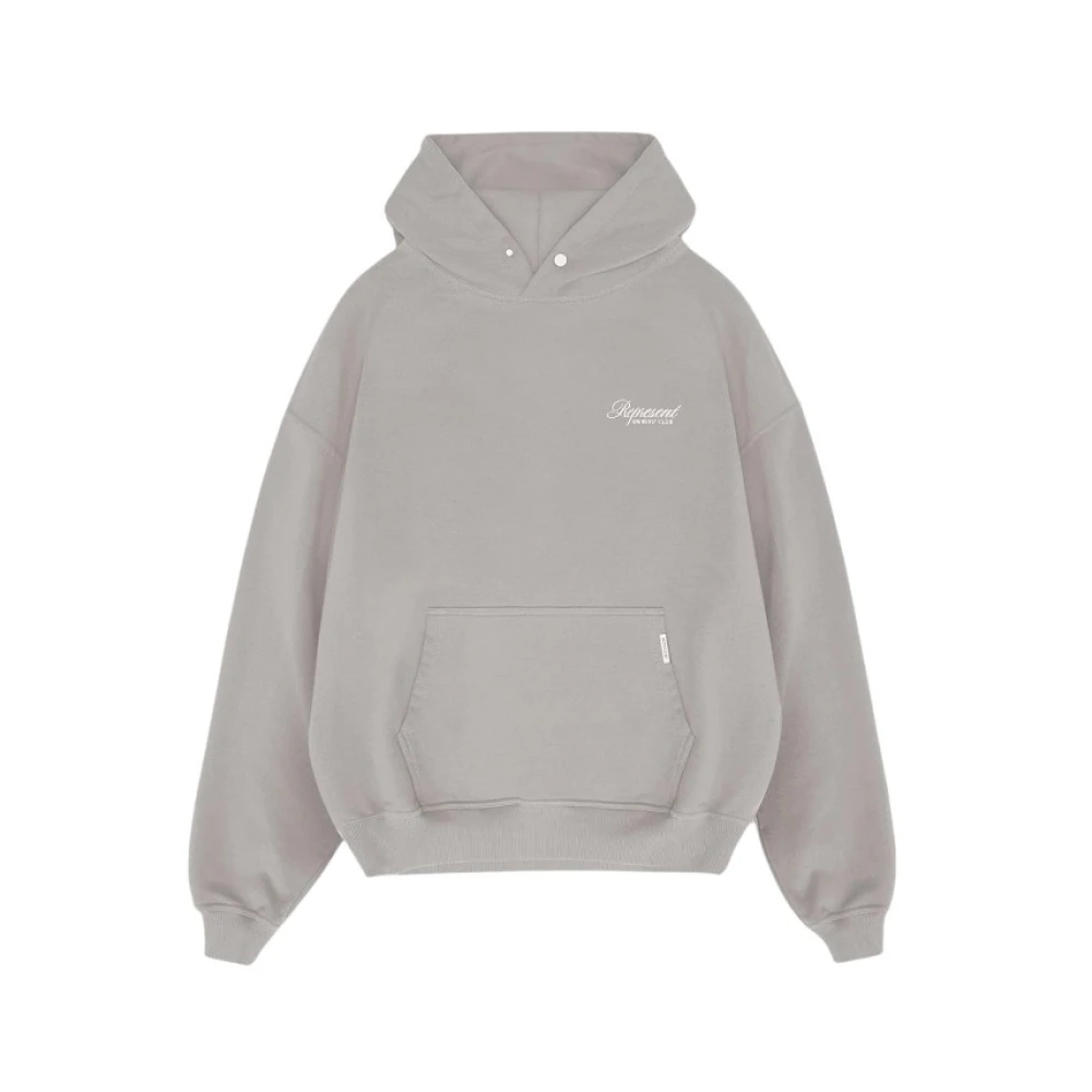 Represent Men's Gray Hoodies, Xs, Club Script Hoodie Iconic Style
