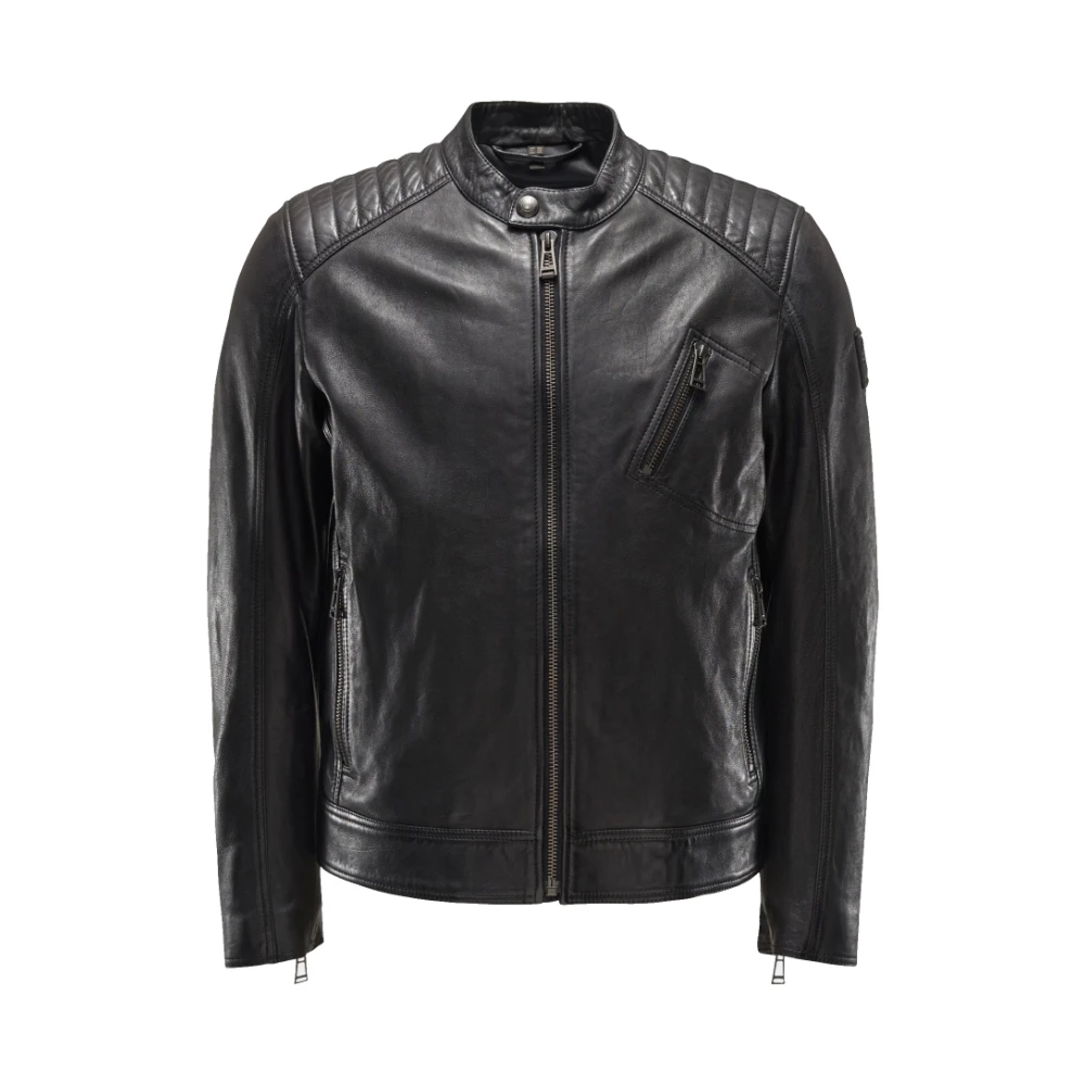 Belstaff Svart V Racer Jacka Black, Herr