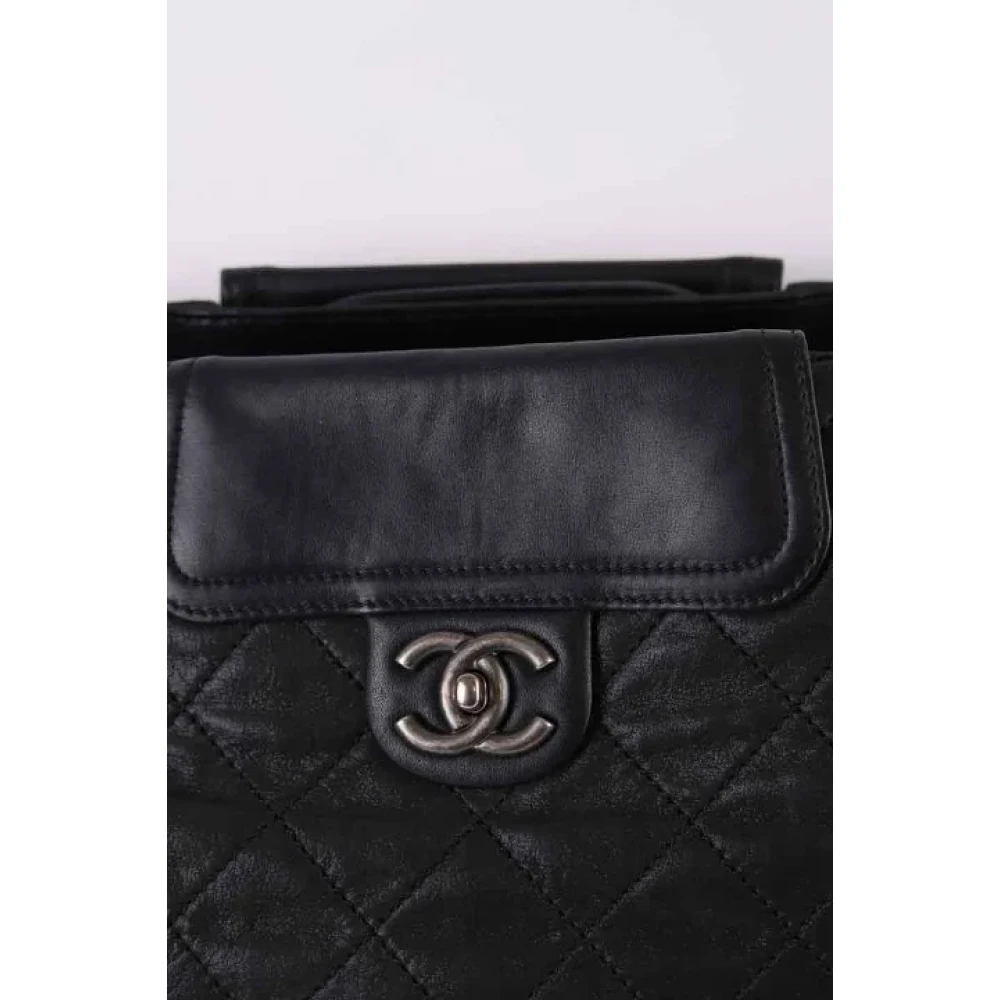 Chanel Vintage Pre-owned Leather totes Black Dames