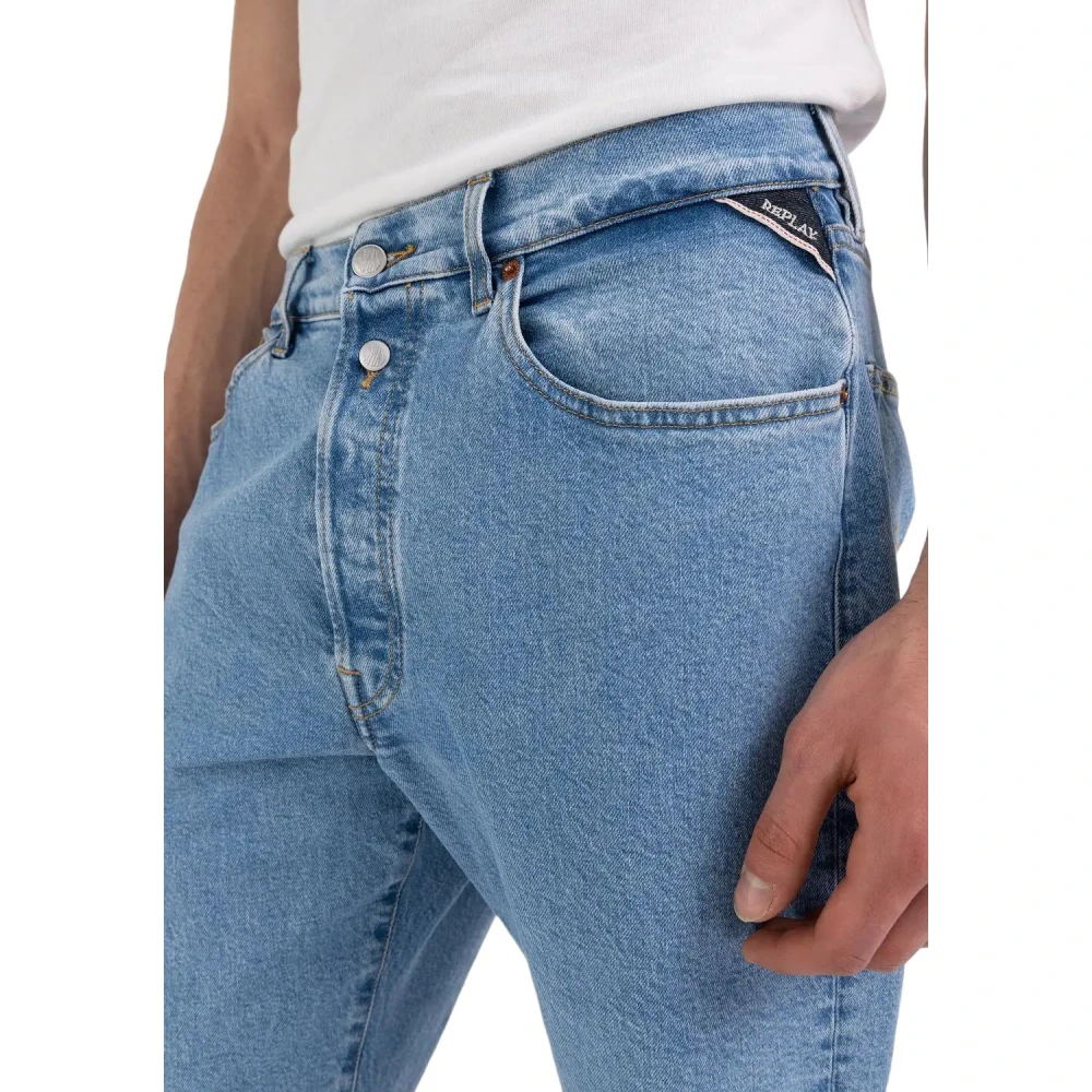 Replay Loose-Fit Denim Broek Blue Heren