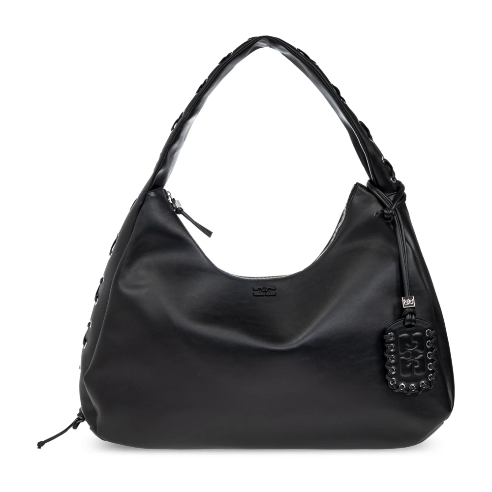 Ganni Women's Black Xxl Hobo Bag - Shoulder Bags - One Size - Bags