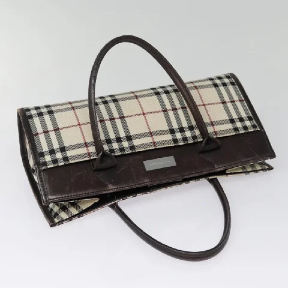 Burberry Vintage Pre-owned Leather handbags Beige Dames