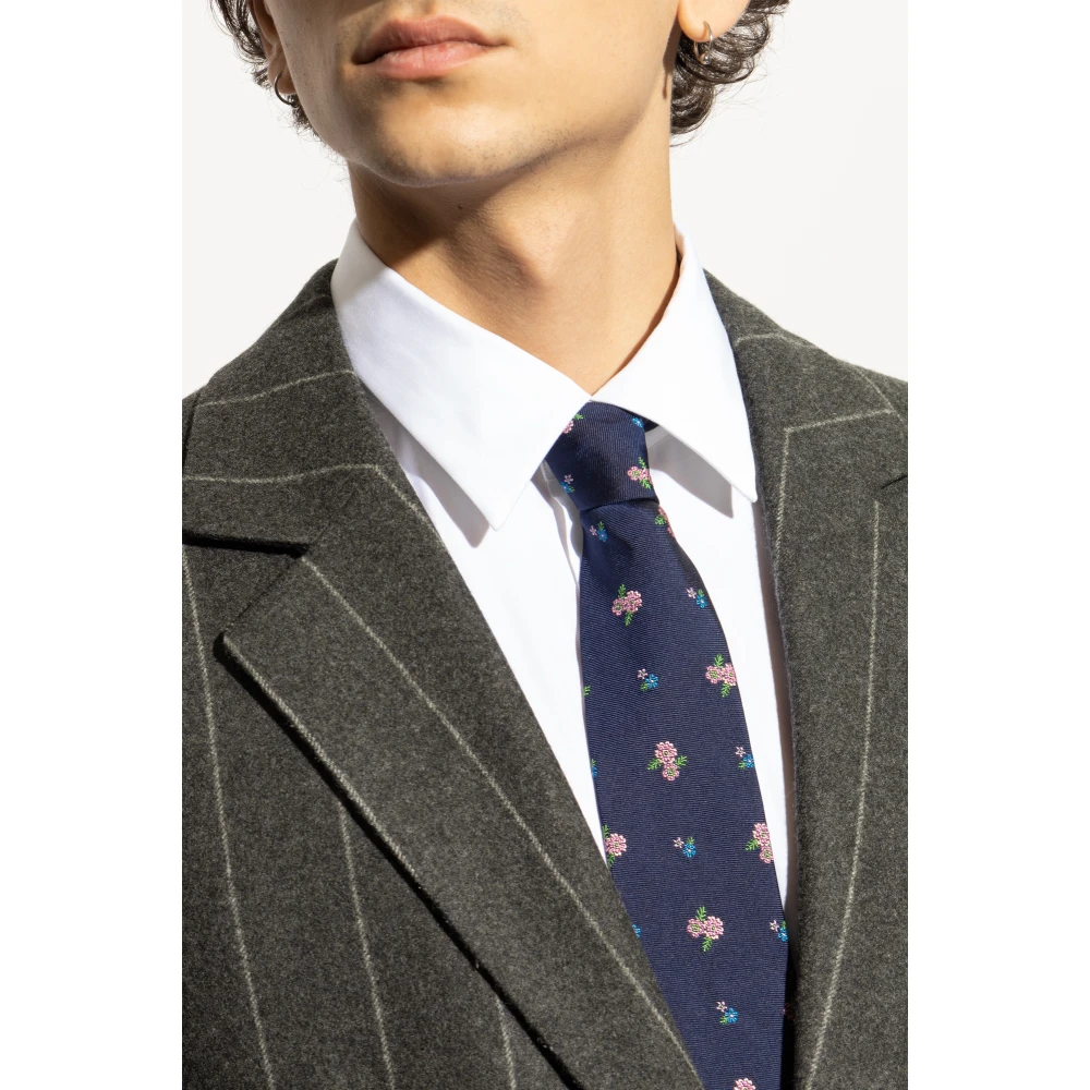 Paul Smith Zijden stropdas Blue Heren
