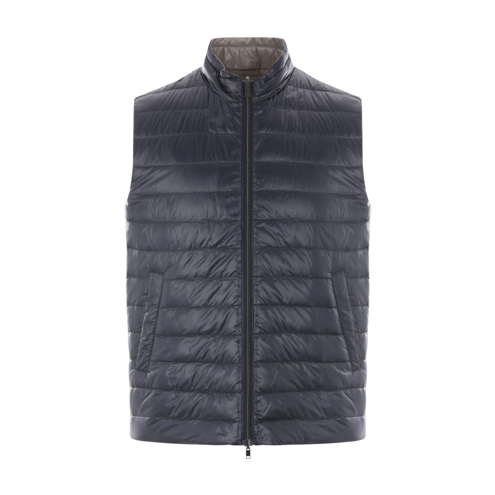 Herno Omkeerbare Ultralight Nylon Jas Blue Heren