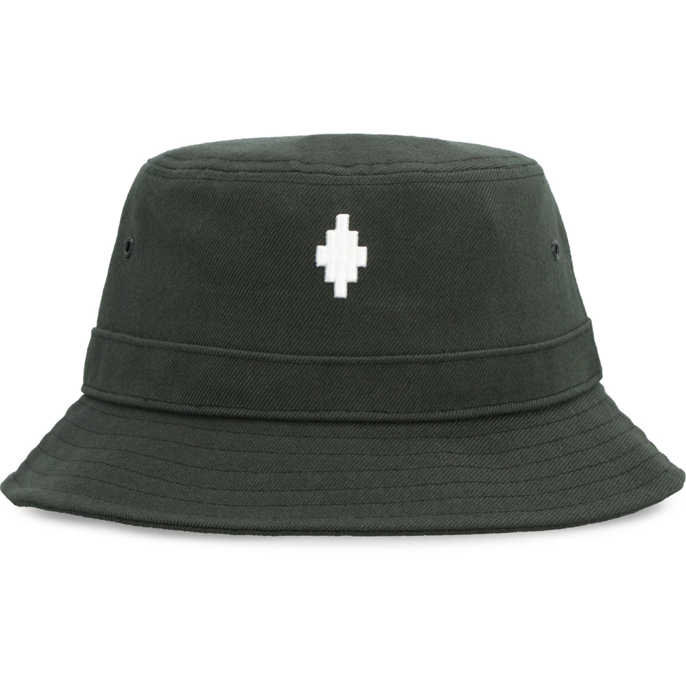 Marcelo Burlon Geborduurd Logo Bucket Hat Black Heren