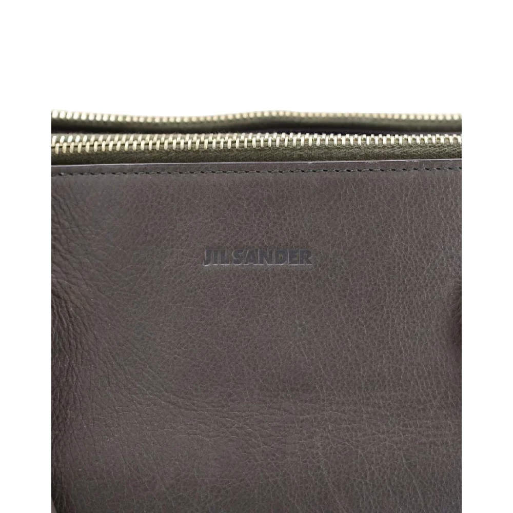 Jil Sander Pre-owned Leather shoulder-bags Gray Dames
