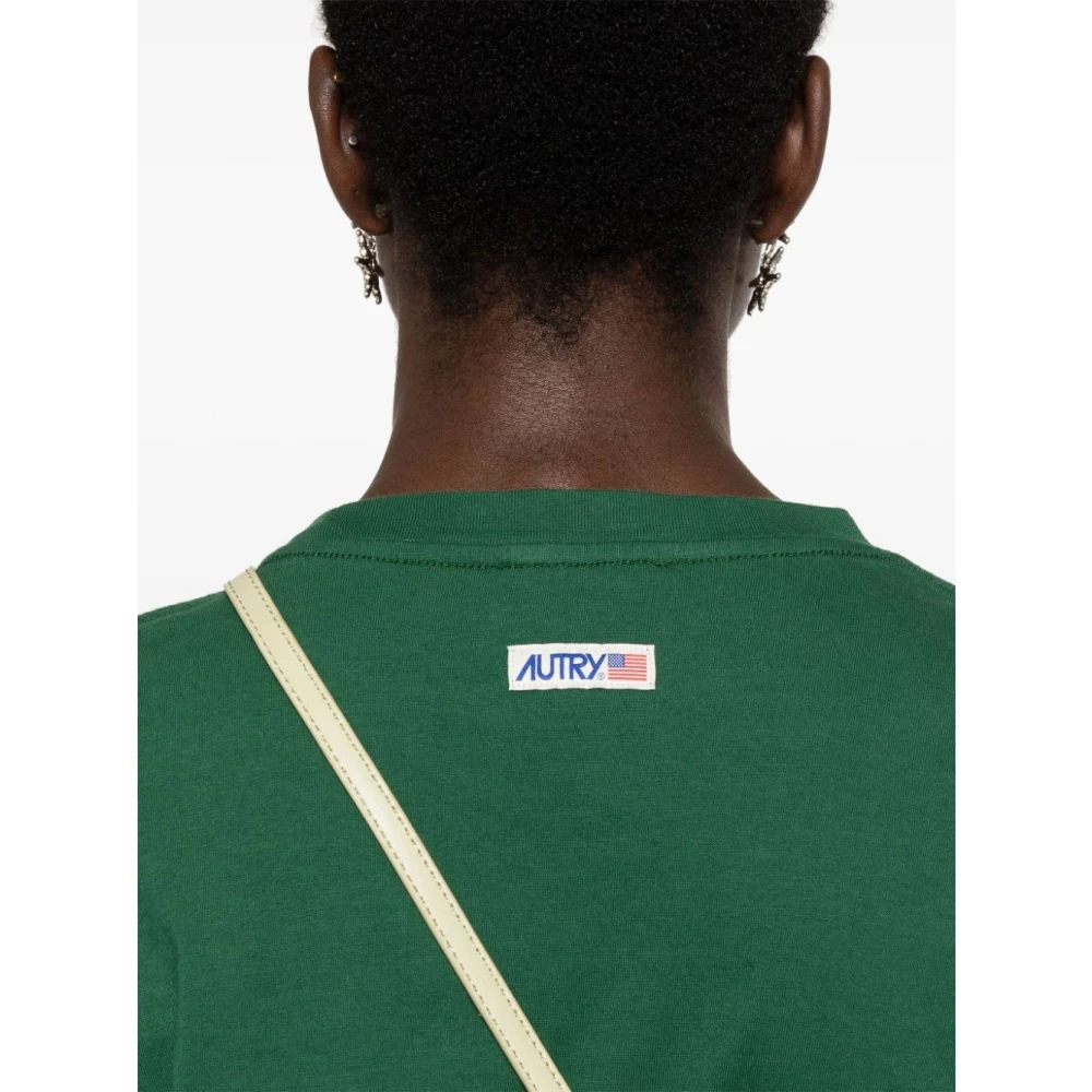 Autry Katoenen Groen T-shirt Green Dames