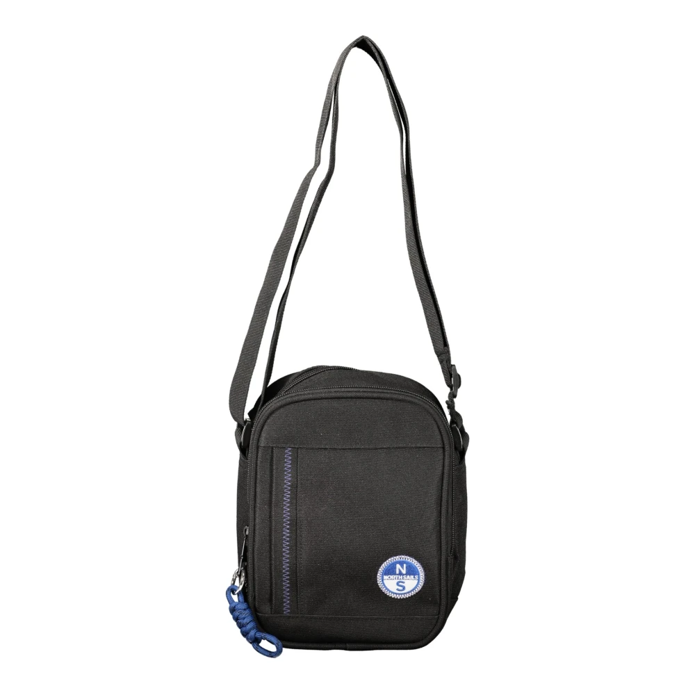 North Sails , Cross Body Messenger, Male, Black, One Size, Waterproof Cordura Crossbody Bag