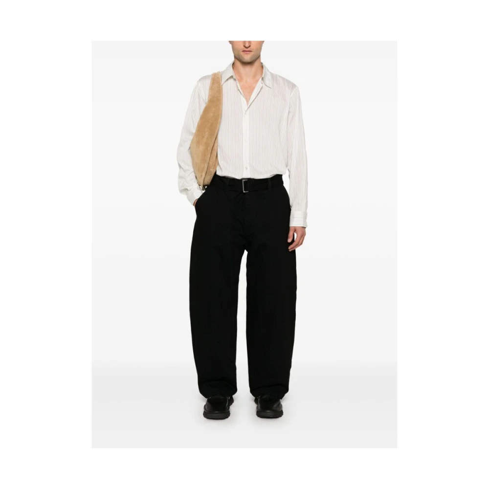 Studio Nicholson Zwarte Denim Wide Leg Jeans Black Heren