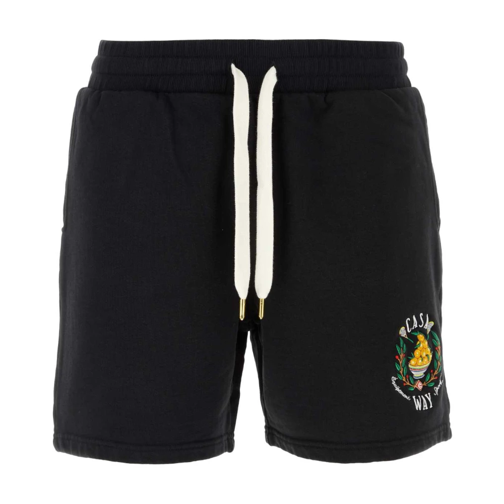 Casablanca Zwarte katoenen Bermuda shorts Black Heren