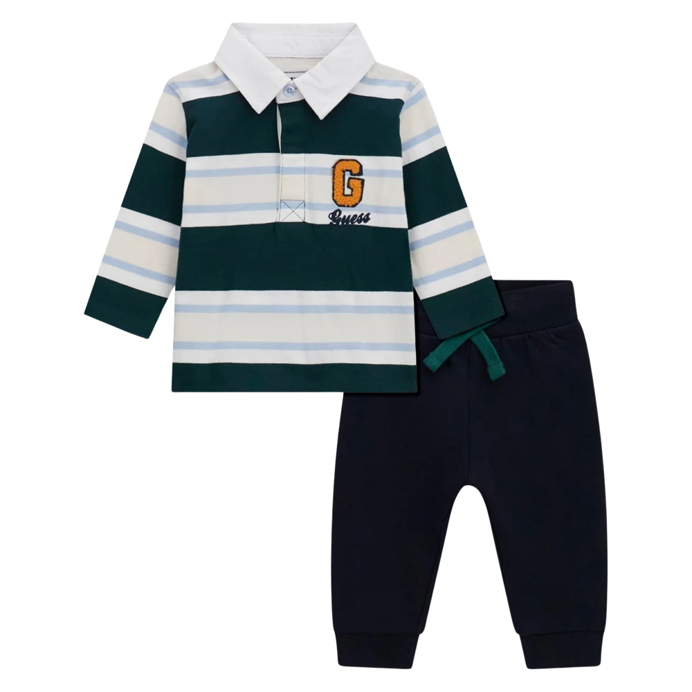 Guess , Kids Sport Sets, Male, Blue, 6 M, Rugby Top And Joggers Set