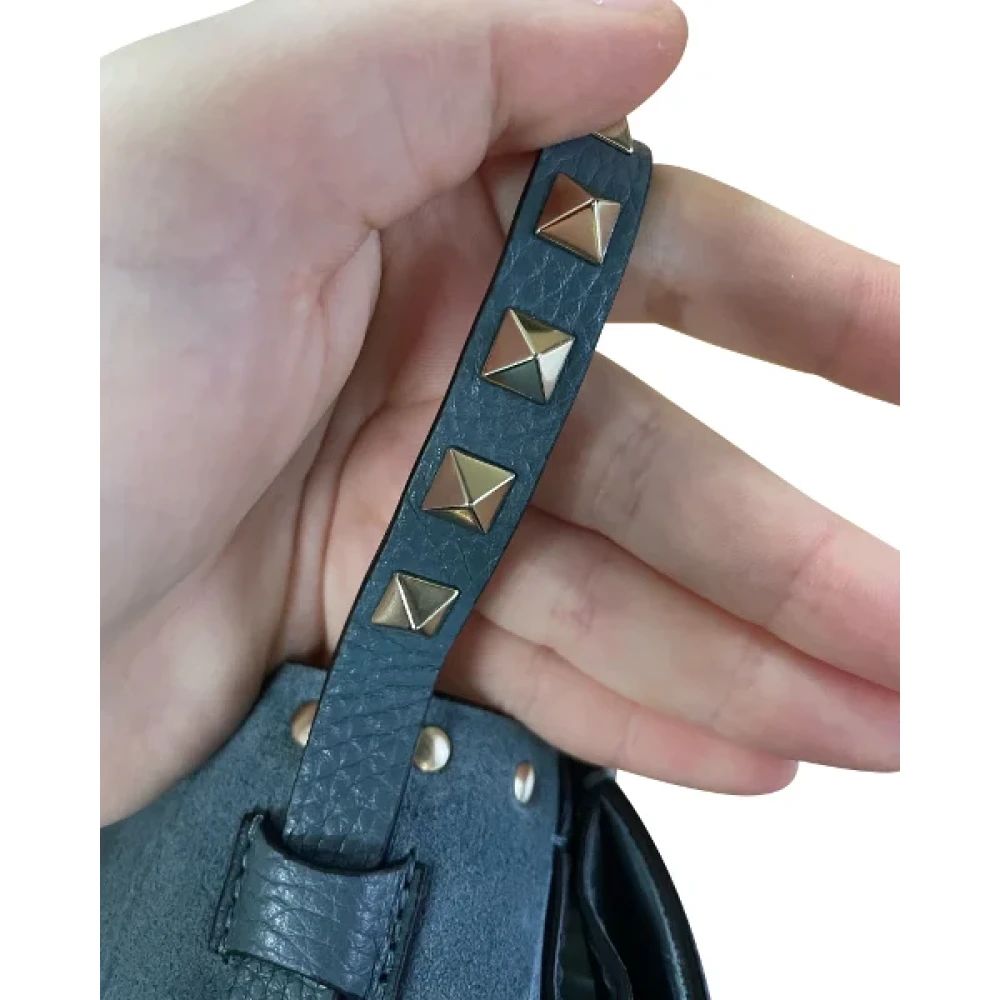 Valentino Vintage Pre-owned Leather crossbody-bags Blue Dames