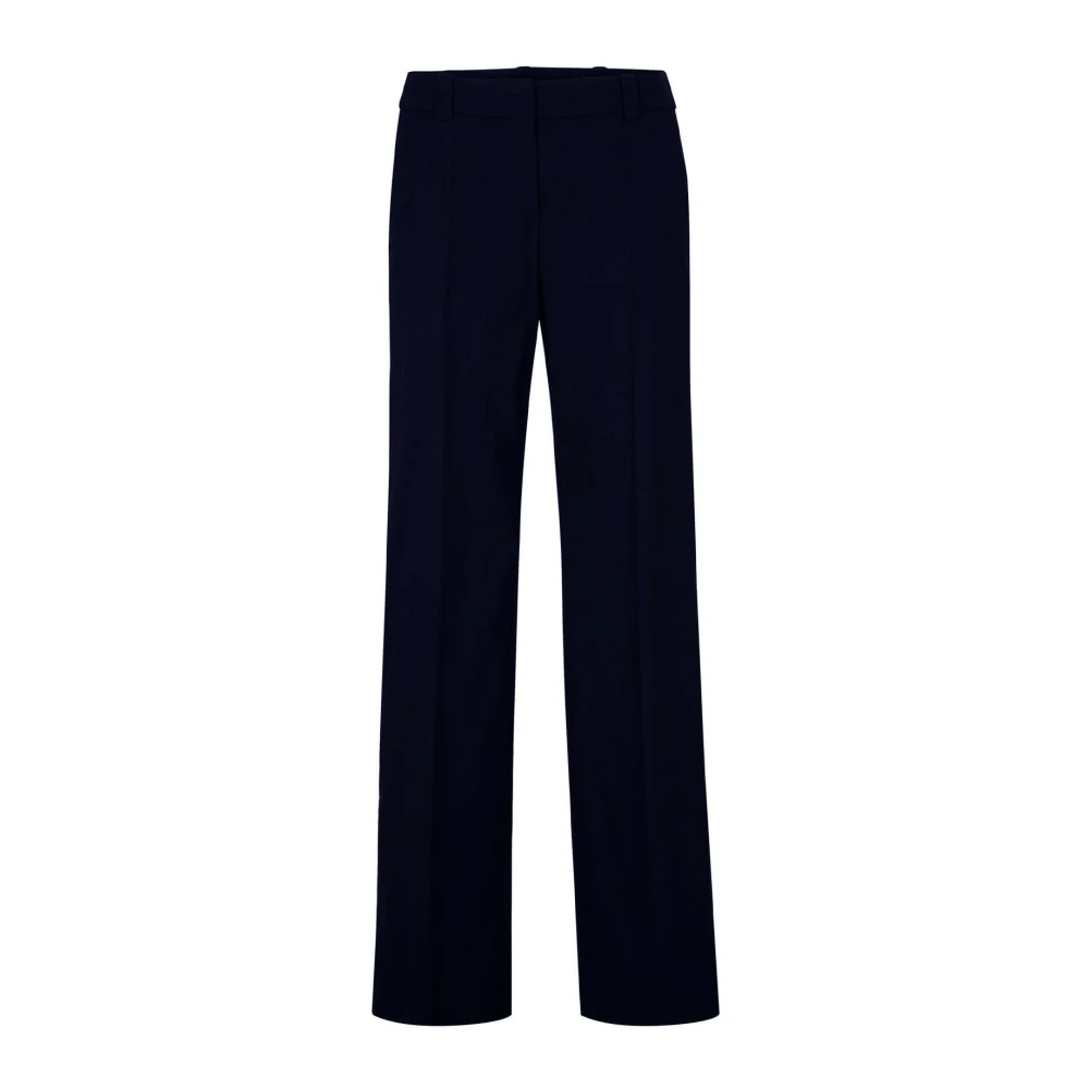 Windsor Women's Blue Wool Business Trousers - Straight Trousers - M - Trousers