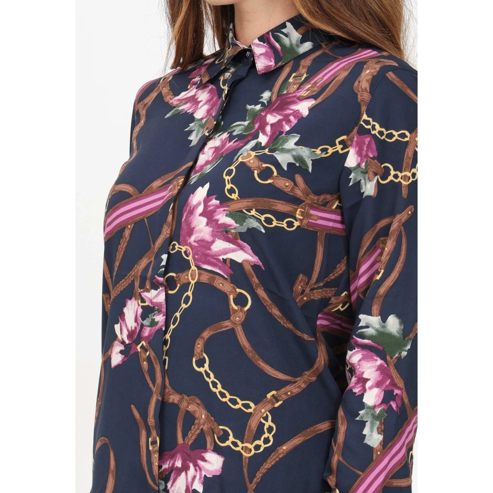 Ralph Lauren Kristy Long Sleeve Button Front Shirt Multicolor Dames