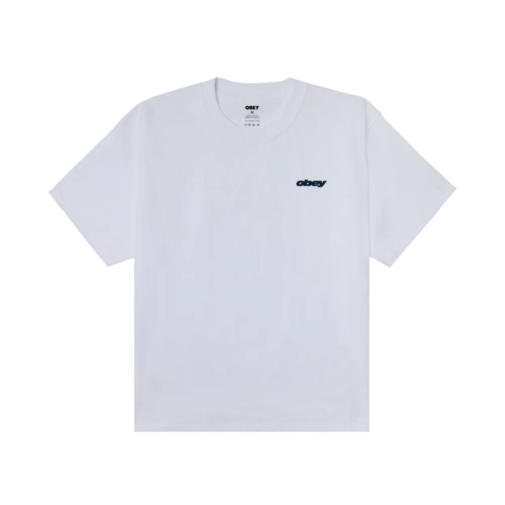 Obey Men's White Crew Neck T-Shirt - T-Shirts - L - Tops