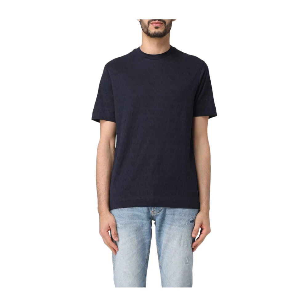 Emporio Armani Korte Mouw T-shirt Blue Heren
