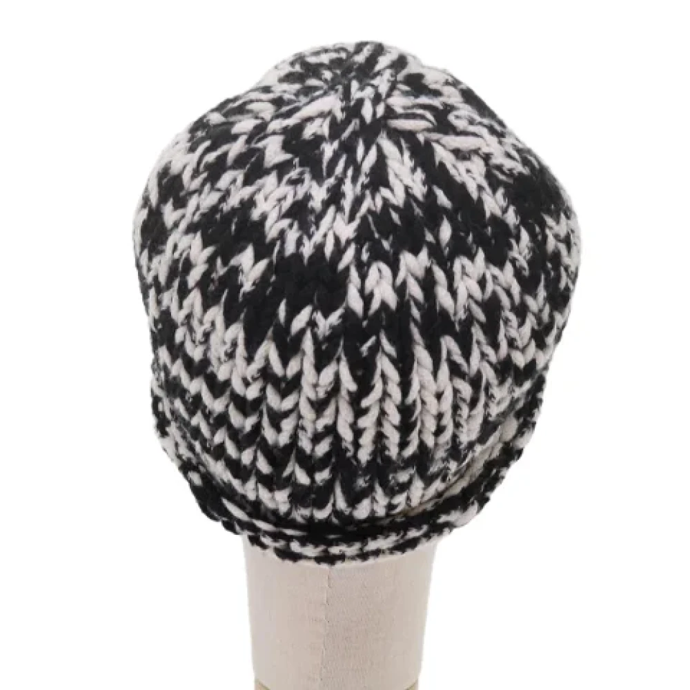 Chanel Vintage Pre-owned Wool hats Black Dames