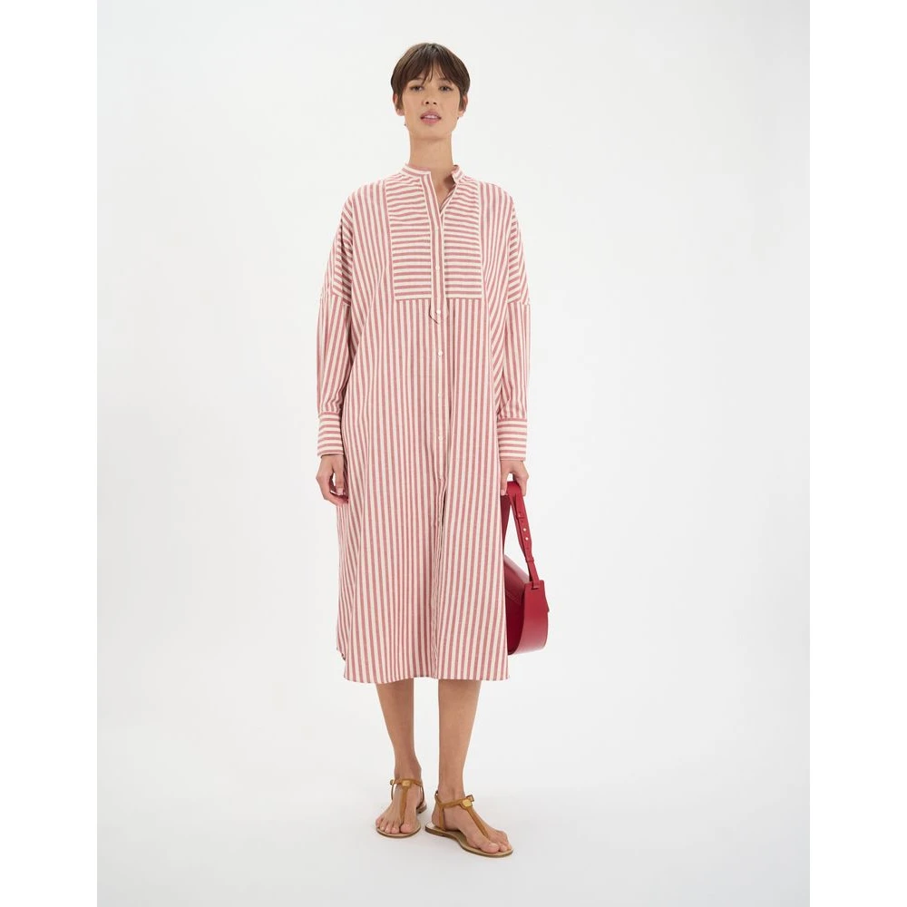 Ines De La Fressange Paris Katoenen gestreepte jongensjurk Red Dames
