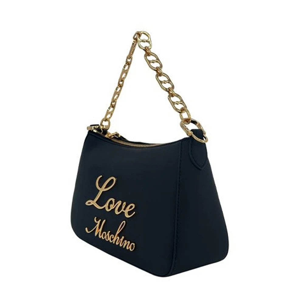 Love Moschino Zwarte Handtas met Kettinghandvat Black Dames