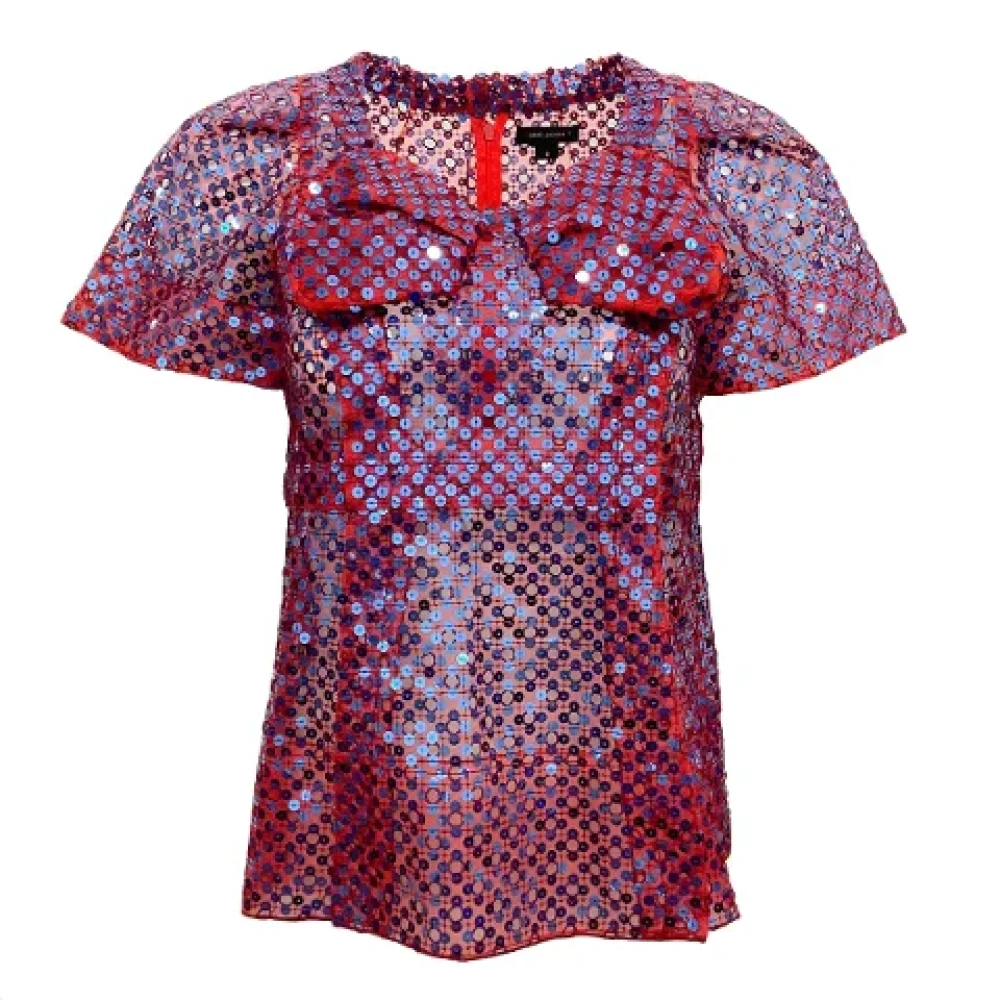 Marc Jacobs Pre-owned Rode Polyester Top Uitstekende Staat Red Dames