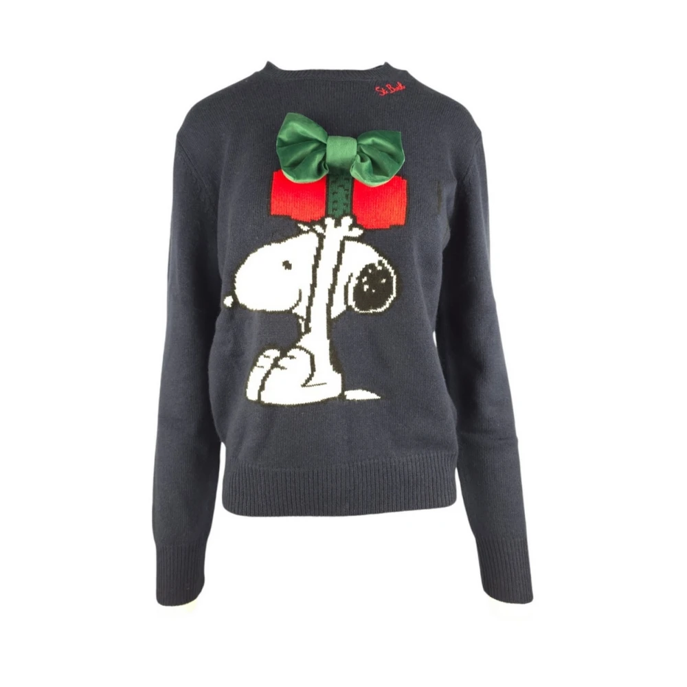MC2 Saint Barth Blauwe Snoopy Trui Blue Dames