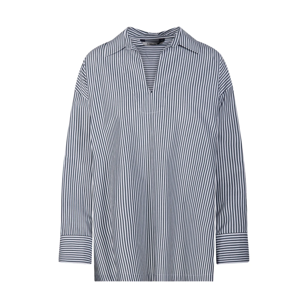Max Mara Kvinno Blå Blusar & Skjortor Dam, 2XS, Blus