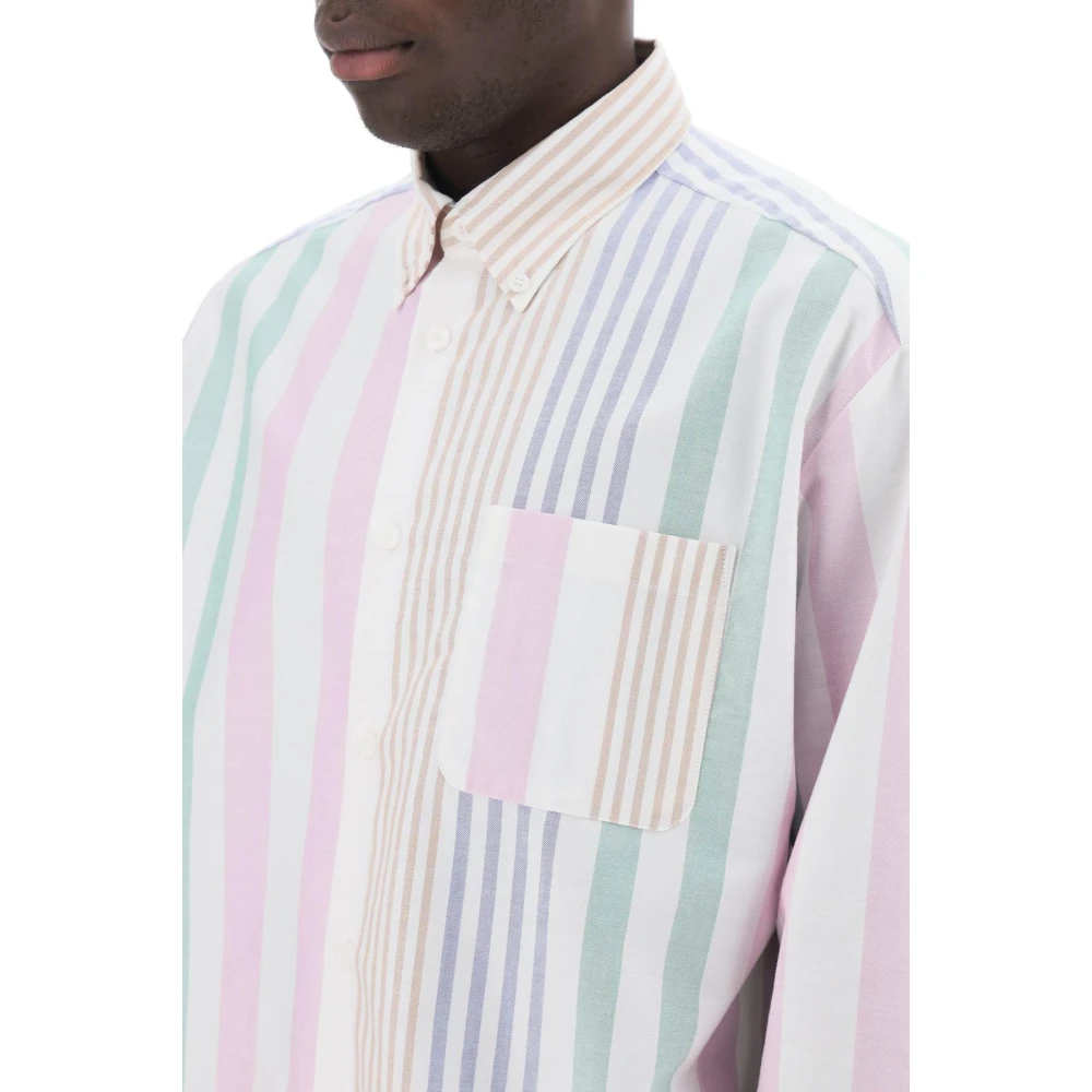 A.p.c. Gestreept Oxford Overhemd Multicolor Heren