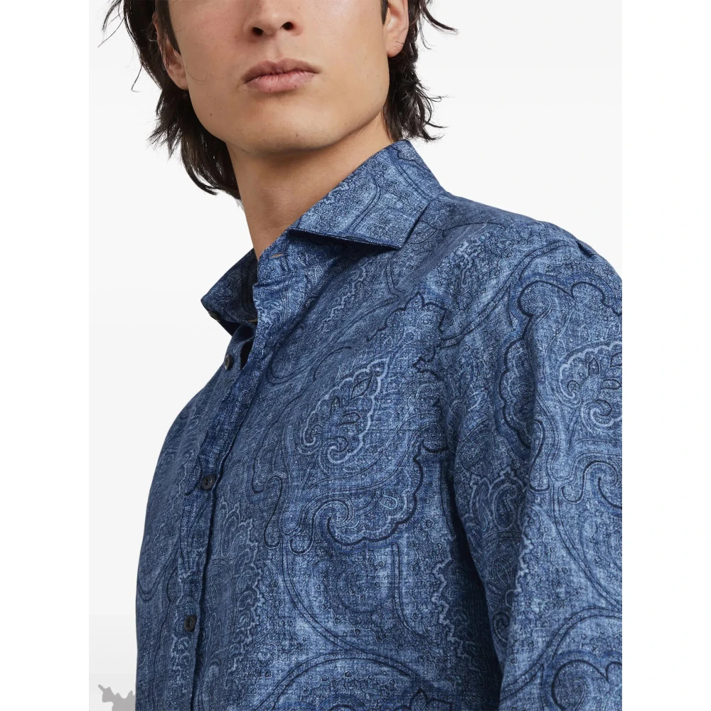 BRUNELLO CUCINELLI Stijlvolle Shirt C001 Blue Heren