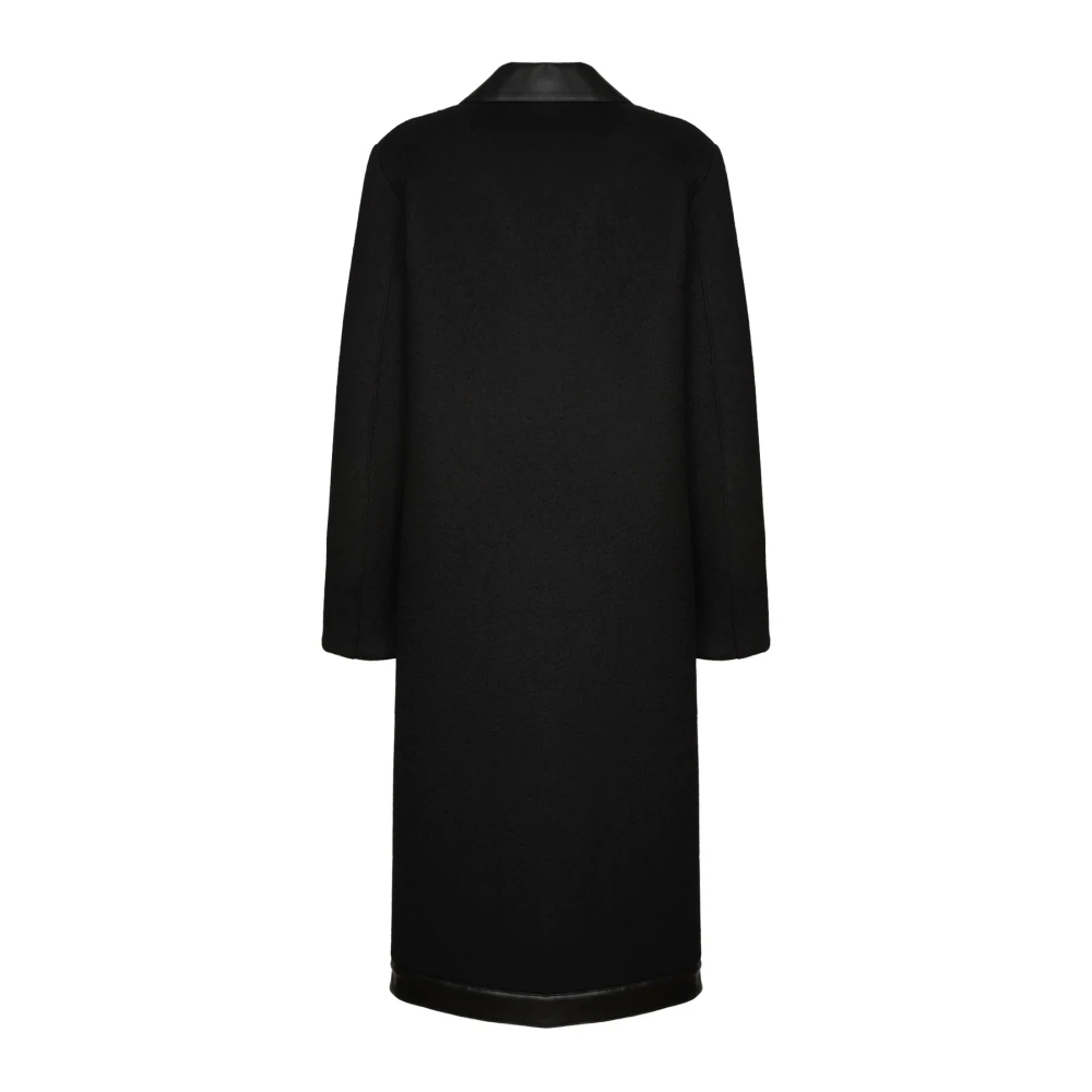 Max Mara Zwarte Lotus Jas Black Dames