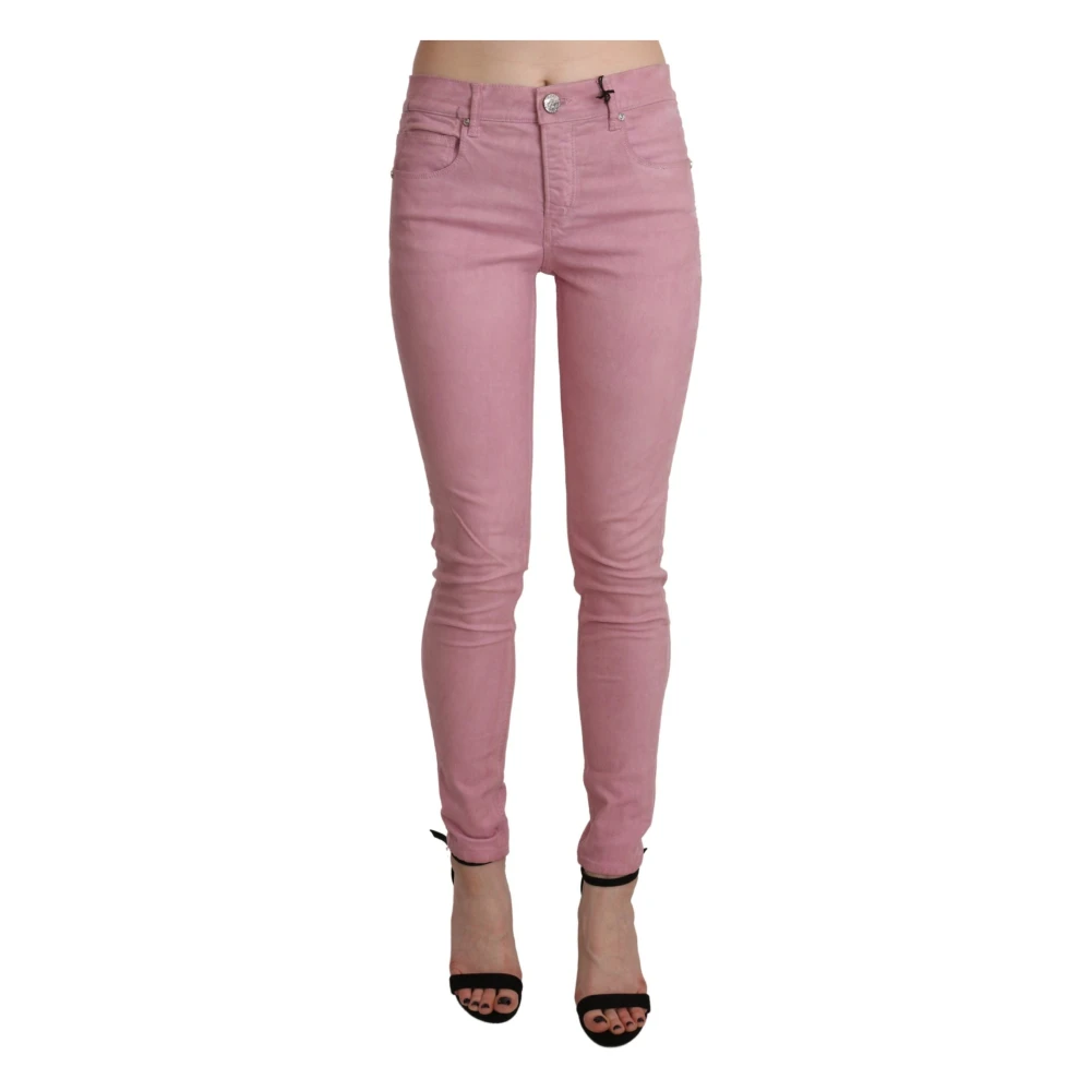 Acht Women's Pink Skinny Fit Jeans, W26, Mid Waist Skinny Trouser