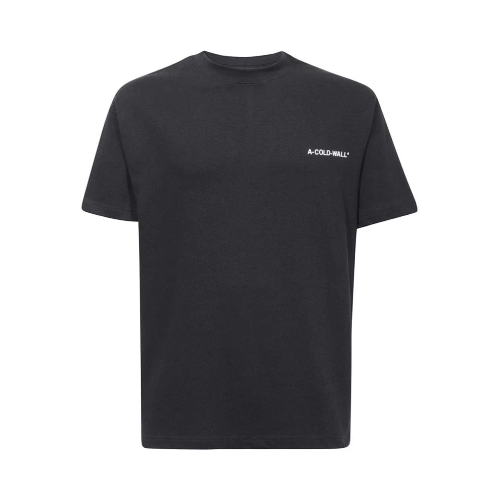 A-Cold-Wall Katoenen T-shirt met Geribbelde Halslijn Black Heren
