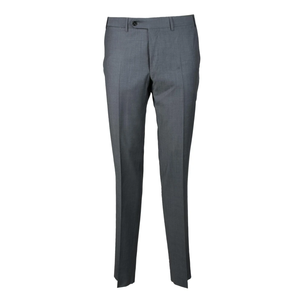 Canali Wollen Broek Gray Heren